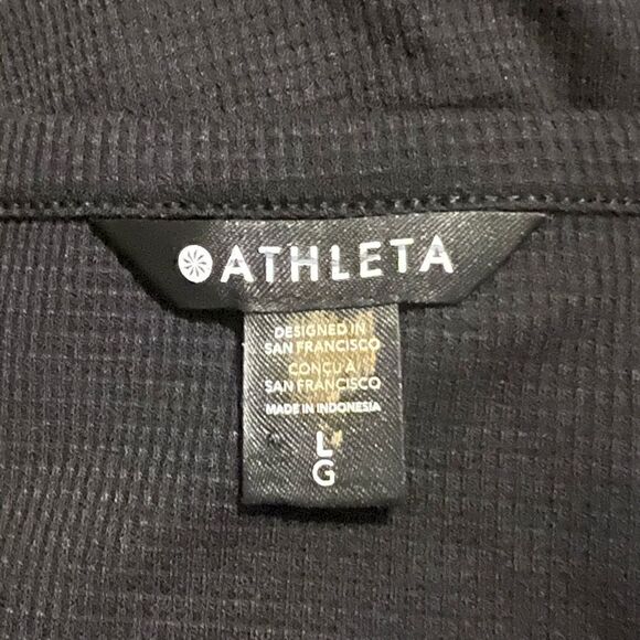 Athleta Women's Wind Down Sleep Top Henley Black Large NWOT - Picture 8 of 11